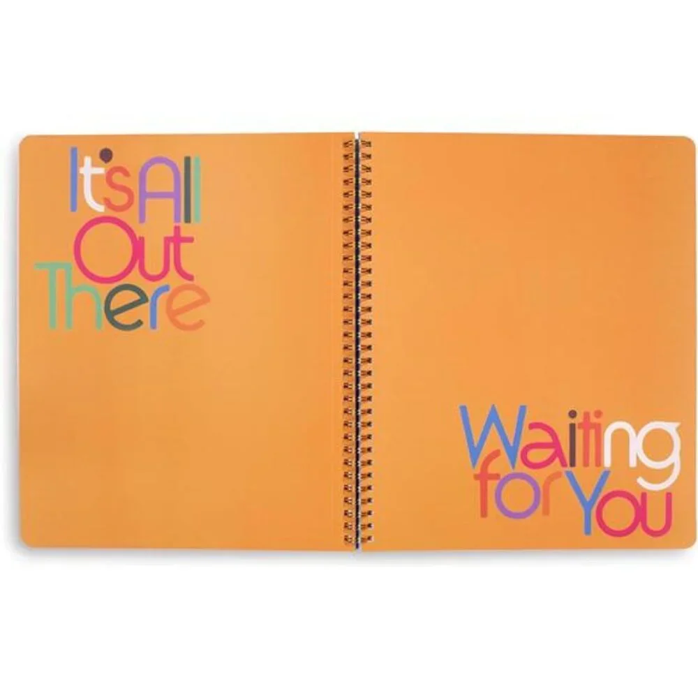 Rough Draft Large Spiral Notebook with Saying, 11